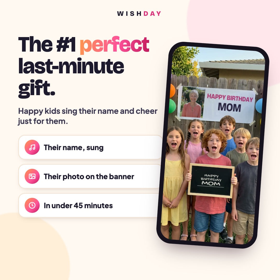 The #1 perfect last-minute gift: happy kids sing their name